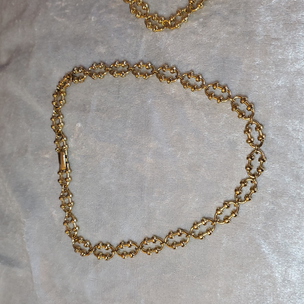 Vintage 1978 AVON Versitile Links Gold Chain Necklace and Bracelet Set - Picture 5 of 8